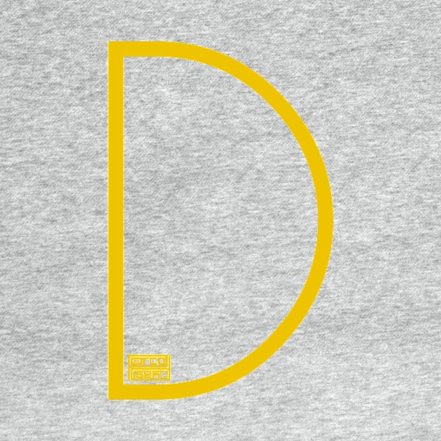 Letter D Simple Thin Clean Minimalist Line Initial by porcodiseno